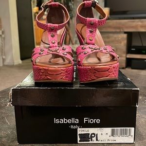 Isabella Fiore snakeskin wedge